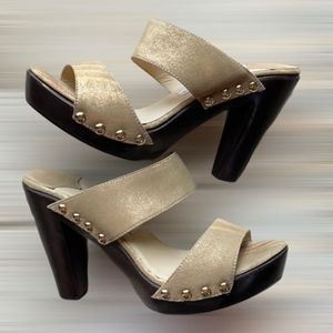 Jimmy Choo Ulrika Platform Sandals Gold Metallic